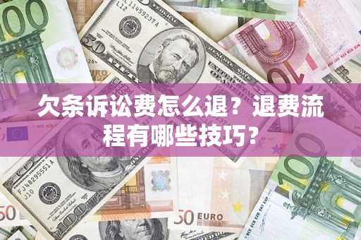 武汉欠条诉讼费怎么退？退费流程有哪些技巧？