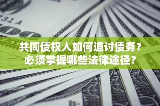 武汉共同债权人如何追讨债务？必须掌握哪些法律途径？