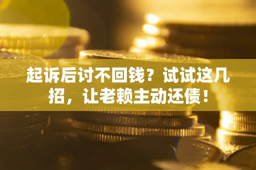 武汉起诉后讨不回钱？试试这几招，让老赖主动还债！